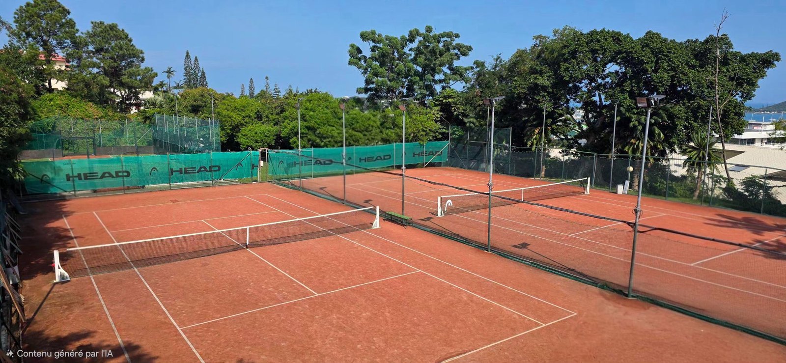 Deux courts en gazon synthétique du Centre de Tennis du Mont-Coffyn
