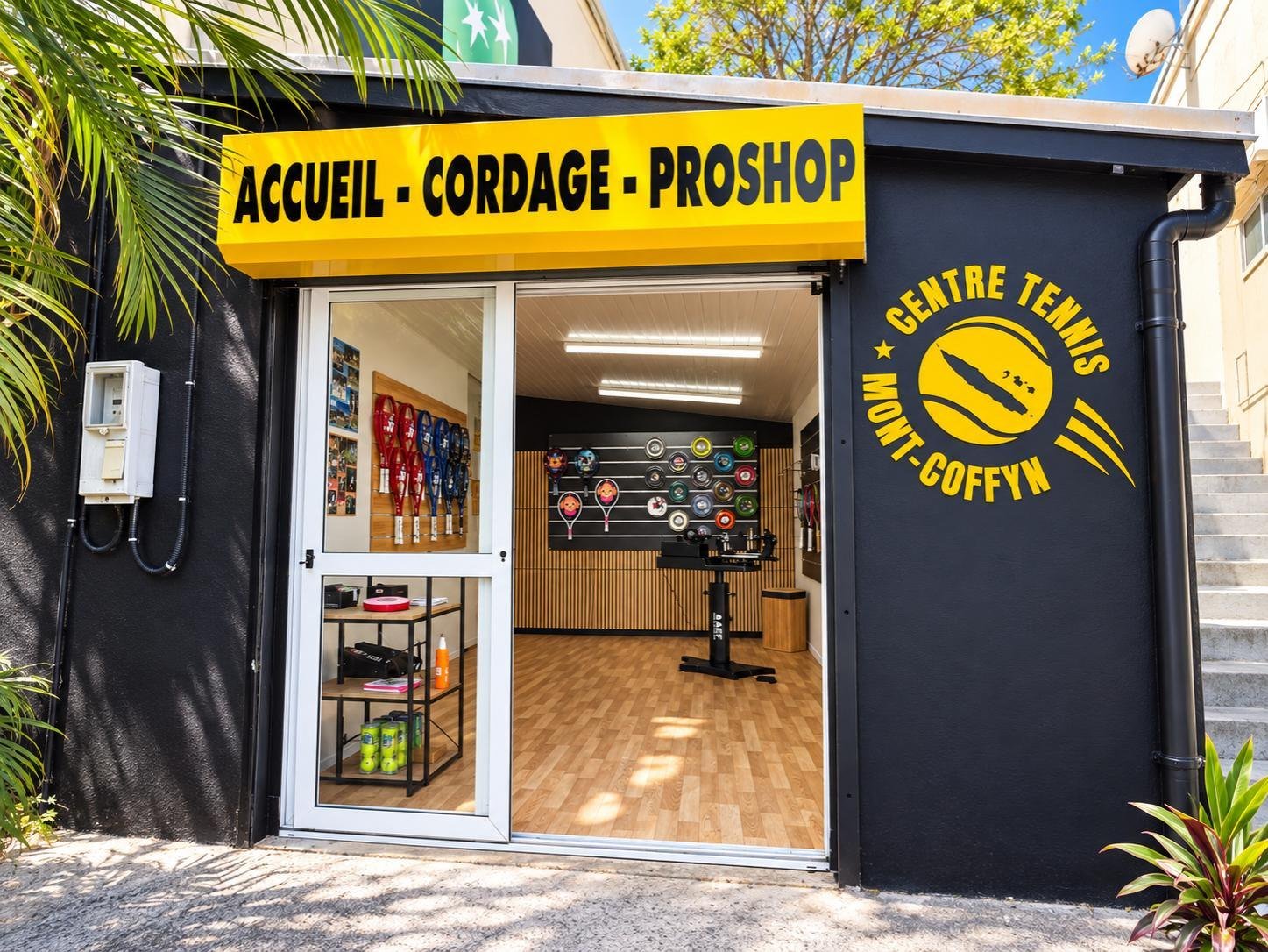 Le local Accueil - Cordage - Proshop du Centre de Tennis du Mont-Coffyn